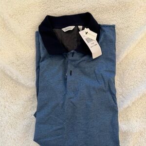 💙 Calvin Klein Men’s Liquid Touch Interlock Polo – Size Large – NWT